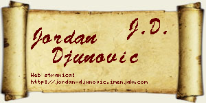Jordan Đunović vizit kartica